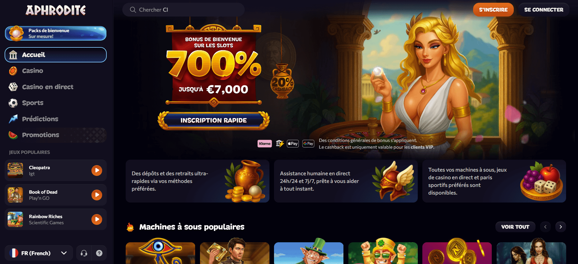 Aphrodite Casino casino sans wager