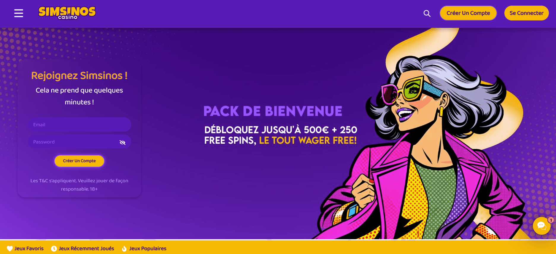Simsinos meilleur casino en ligne sans wager